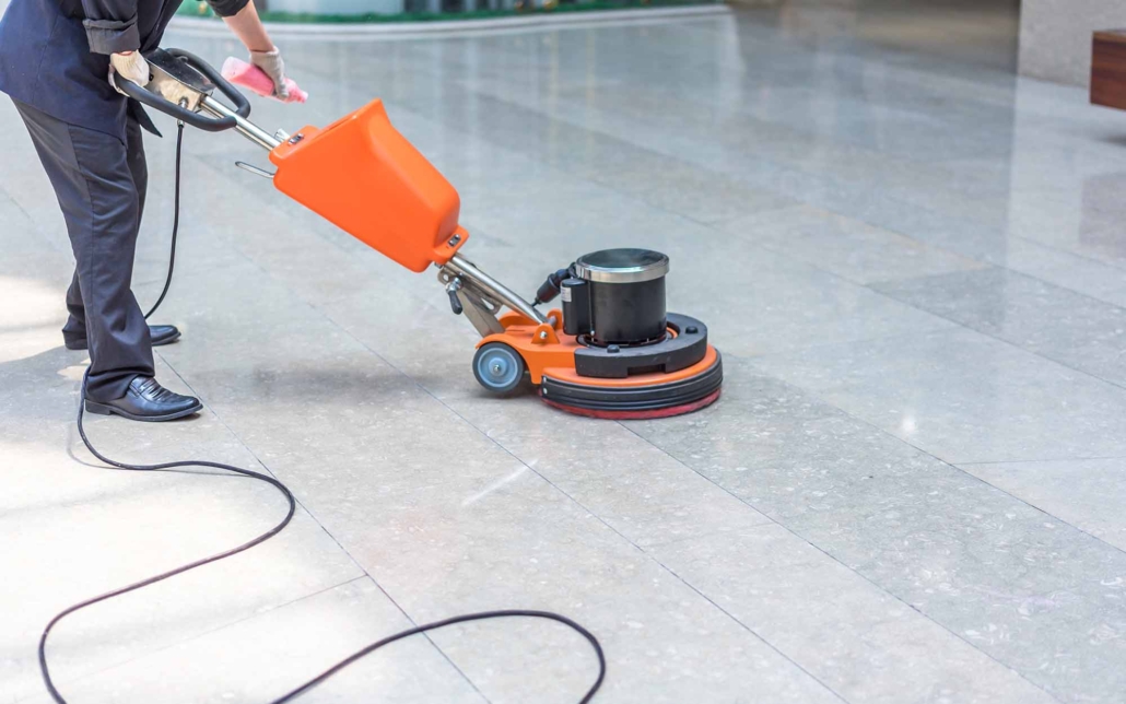 machine cleaning floor